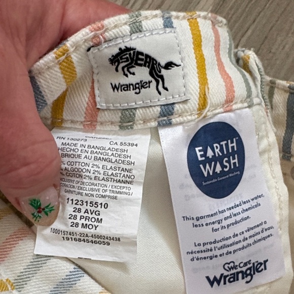 Wrangler Multicolor Striped Jean Shorts - Picture 8 of 10